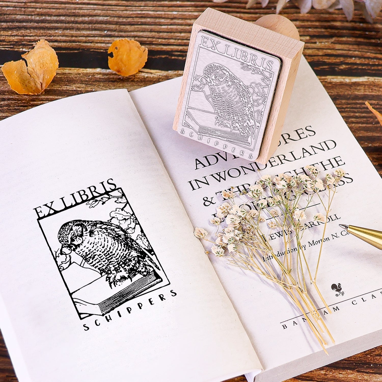 Custom Rectangle Classic Series Book Wooden Rubber Stamps (10 Designs)20