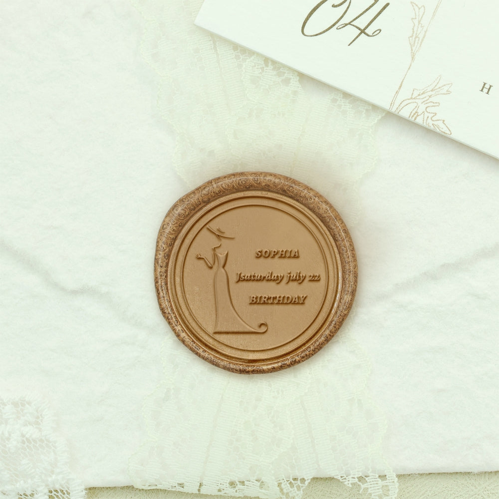 Birthday Bliss Custom Wax Seal Stamp - Style 27 27-2