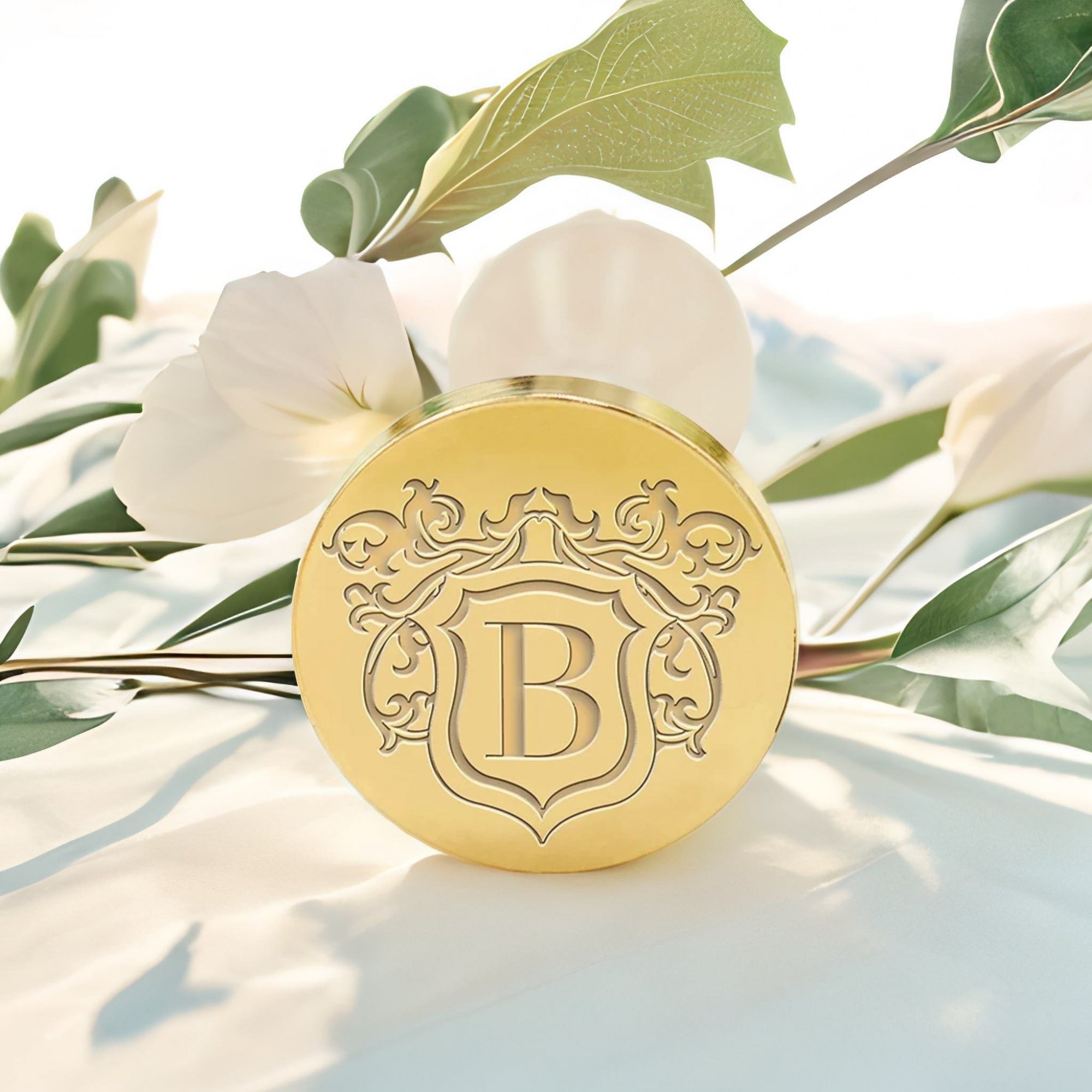 Custom Crest Wax Seal Stamps with Family, Business Logos - No.6