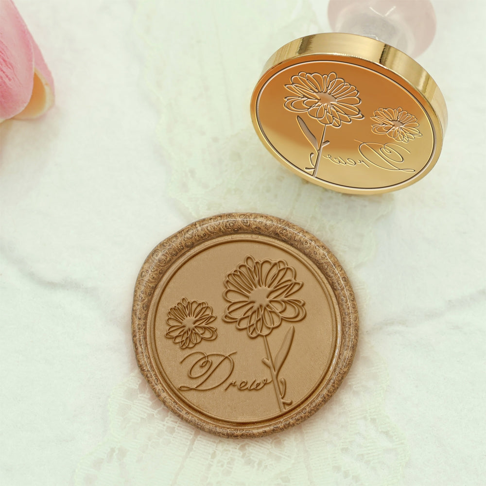 Custom Name Wax Seal Stamp - Style 12 12