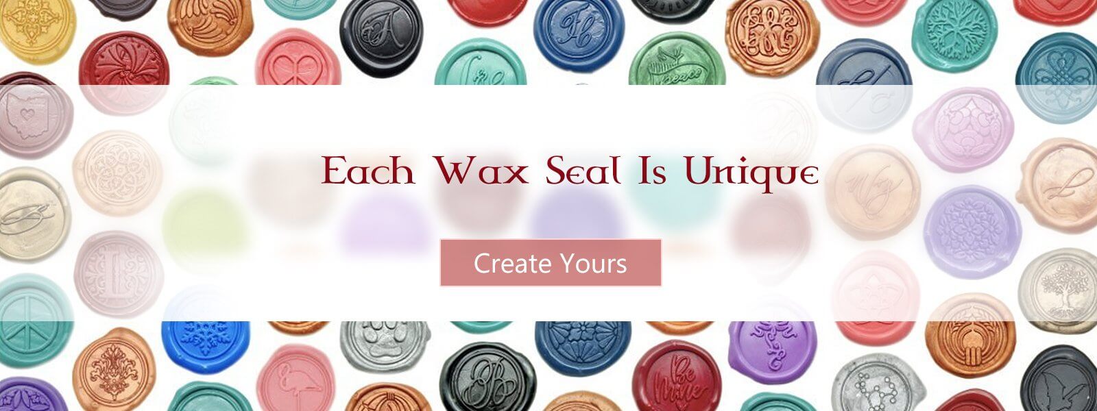 Premade and custom wax seal stamps for wedding invites and business events