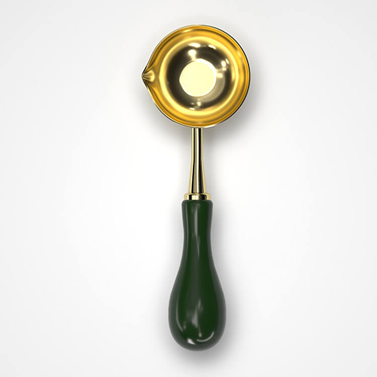 Dark Green Large Pastel Sealing Wax Melting Spoon Dark Green