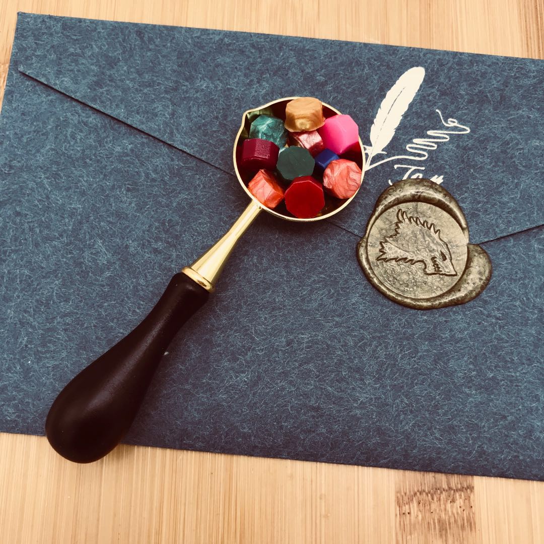 Large Sealing Wax Melting Spoon With Wax Beads