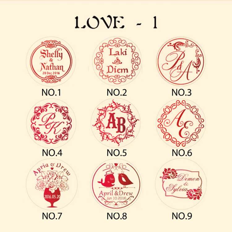Wedding Custom Wax Seal Stamp with Double Initials / Couple's Names-3
